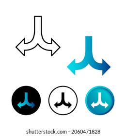 Abstract Arrow Down Icon Illustration