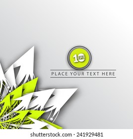 Abstract arrow element with colorful gradients vector background.