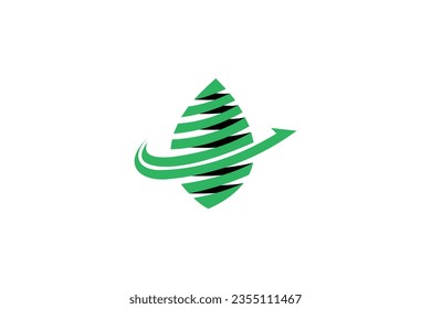 abstract arrow financial leaf vector