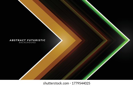 Flecha abstracta y fondo geométrico de alta tecnología. Resumen de fondo de pantalla de arte futurista. Ilustración vectorial.