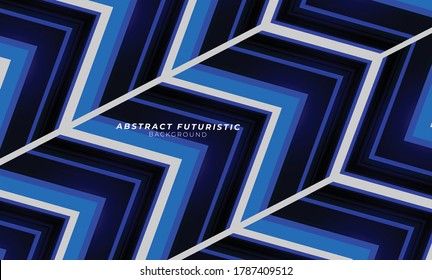 Abstrakter Pfeil und geometrischer High-Tech-Hintergrund. Abstrakte futuristische Kunsthintergründe. Vektorgrafik.