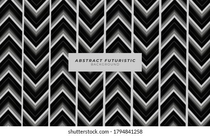 Flecha abstracta y fondo geométrico de alta tecnología. Resumen de fondo de pantalla de arte futurista. Ilustración vectorial.