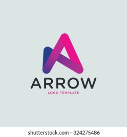 Abstract arrow geometric logo