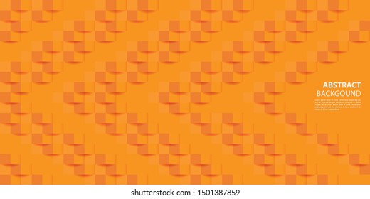 abstract arrow geometric shapes 3D with orange background