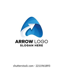 Abstract Arrow Gradient Logo Template
