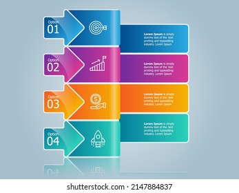 abstrakter Pfeil-Graphen Infografik Element Präsentation Bericht Hintergrund Vektorgrafik