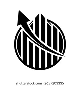 Diseño Abstractas del logotipo del gráfico de la flecha en crecimiento