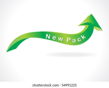 abstract arrow in green