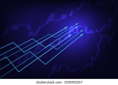 Abstract Arrow Growth And Success Graph Business Sign Vector Illustrator