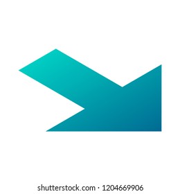 Abstract arrow icon. Isometric of abstract arrow vector icon for web design isolated on white background