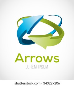 Abstract Arrow Icon. Logo Sign Concept.  Vector Illustration.