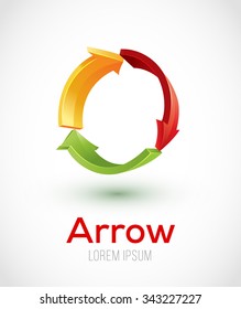 Abstract Arrow Icon. Logo Sign Concept.  Vector Illustration.