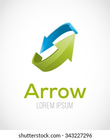 Abstract Arrow Icon. Logo Sign Concept.  Vector Illustration.