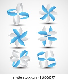 abstract arrow icon set