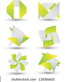 abstract arrow icon set