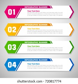 abstract arrow infographic banners