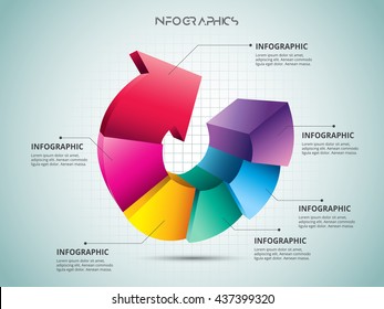 Abstract arrow infographic template. Vector eps10.