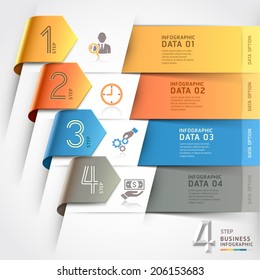 Abstract arrow infographics template. Vector illustration. can be used for workflow layout, banner, number options, step up options, web design, diagram, business template.