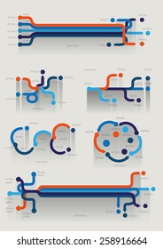 Plantilla de infografía de flecha abstracta. Ilustración vectorial. se puede utilizar para diseño de flujo de trabajo, diagrama, opciones de número, opciones de paso del negocio, banner, diseño web