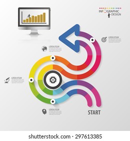 Abstract arrow infographics template. Vector illustration.