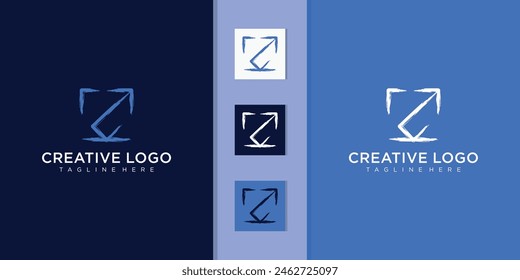 Abstract Arrow K Letter Construction Building Logo Design Vector Logo Template