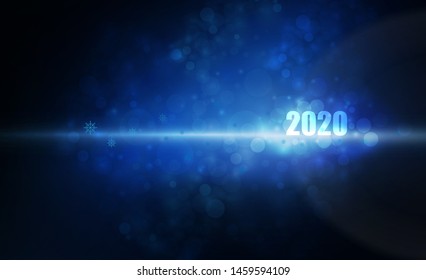 Abstract Arrow Light out 2020 christmas and Happy new year. Vector illustration
