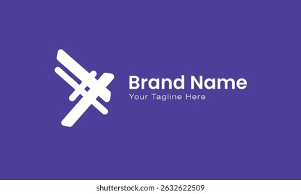Vetor de design de logotipo de linha de seta abstrata