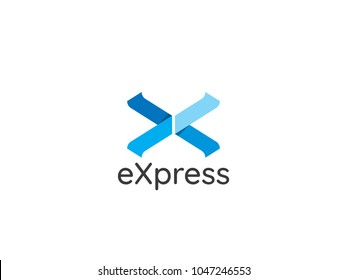 abstract arrow logistic delivery courier transport service logo. initial letter x or money finance and internet thinks concept design.
