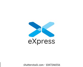 abstract arrow logistic delivery courier transport service logo. initial letter x or money finance and internet thinks concept design.