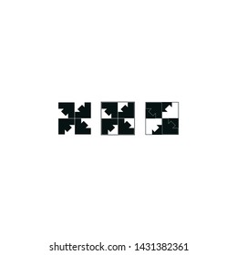 
abstract arrow logo, black, basic logo is a box