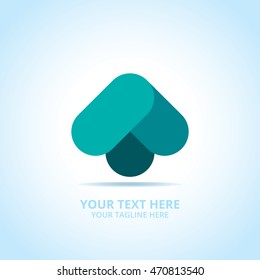 Abstract arrow logo, design concept, emblem, logotype element for template.