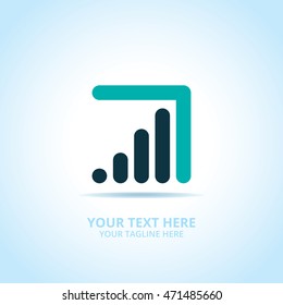 Abstract arrow logo, design concept, emblem, icon, logotype element for template.