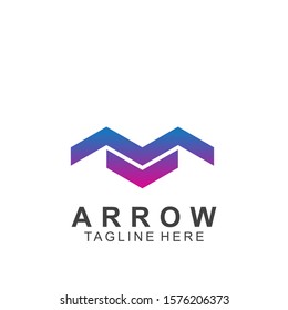 Abstract arrow logo design with creative design. Icon arrow vector illustration