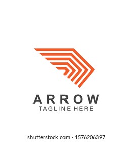 Abstract arrow logo design with creative design. Icon arrow vector illustration