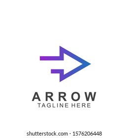 Abstract arrow logo design with creative design. Icon arrow vector illustration