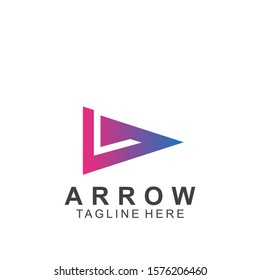 Abstract arrow logo design with creative design. Icon arrow vector illustration