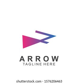Abstract arrow logo design with creative design. Icon arrow vector illustration