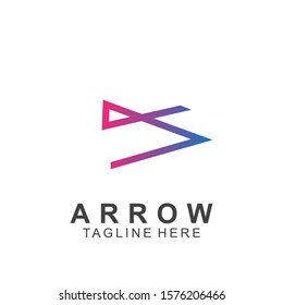 Abstract arrow logo design with creative design. Icon arrow vector illustration