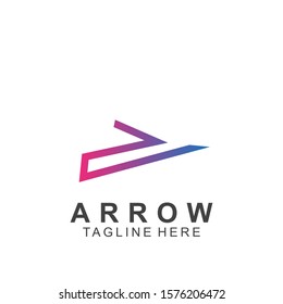 Abstract arrow logo design with creative design. Icon arrow vector illustration
