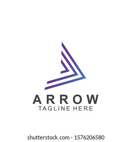 Abstract arrow logo design with creative design. Icon arrow vector illustration