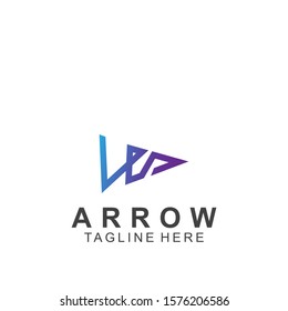 Abstract arrow logo design with creative design. Icon arrow vector illustration