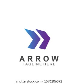 Abstract arrow logo design with creative design. Icon arrow vector illustration
