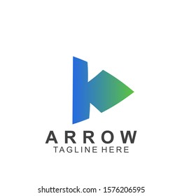 Abstract arrow logo design with creative design. Icon arrow vector illustration