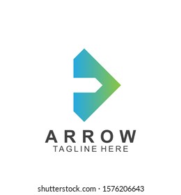 Abstract arrow logo design with creative design. Icon arrow vector illustration