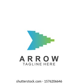 Abstract arrow logo design with creative design. Icon arrow vector illustration