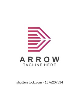 Abstract arrow logo design with creative design. Icon arrow vector illustration