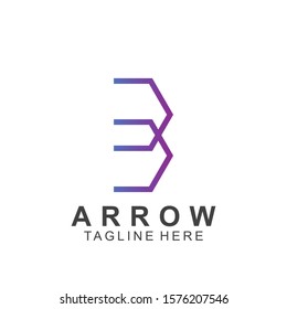 Abstract arrow logo design with creative design. Icon arrow vector illustration