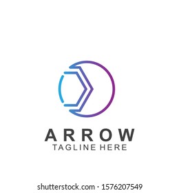 Abstract arrow logo design with creative design. Icon arrow vector illustration