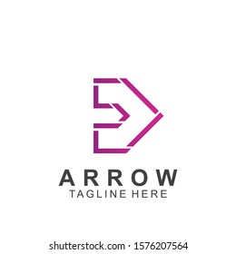 Abstract arrow logo design with creative design. Icon arrow vector illustration