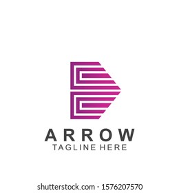 Abstract arrow logo design with creative design. Icon arrow vector illustration